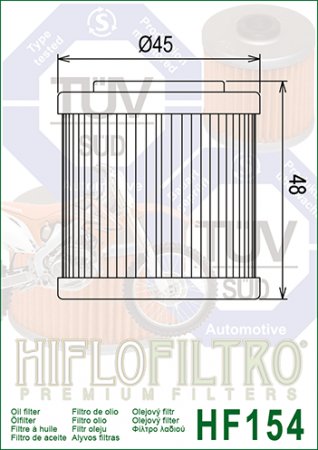 Olejový filter HIFLOFILTRO HF 154
