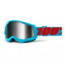 Motokrosové okuliare 100% STRATA 2 Summit modré (strieborné zrkadlové plexi)