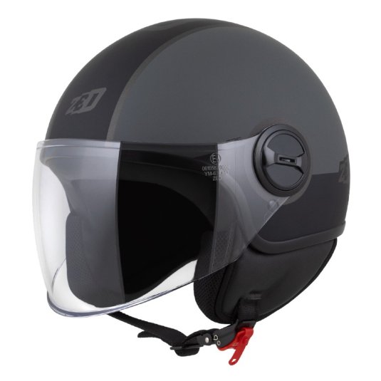 Otevřená helma na motorku ZED C35 šedá matná/černá