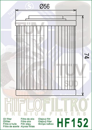 Olejový filter HIFLOFILTRO HF 152
