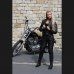 Dámska kožená bunda na moto L&J Muscle Lady čierna
