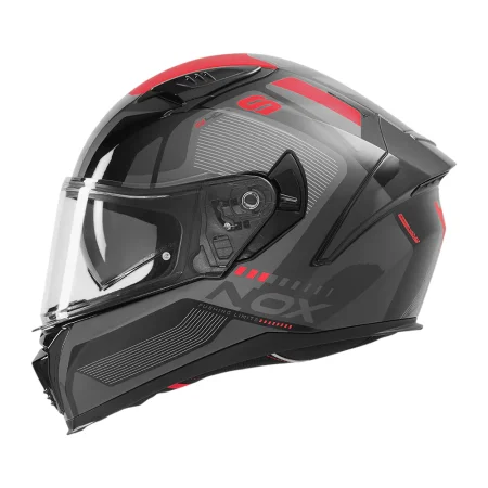 Integrální helma na motorku NOX N402 Mentor černo/červená