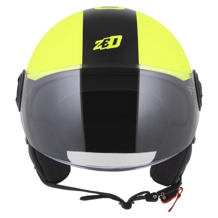 Otevřená helma na motorku ZED C35 žlutá fluo/černá