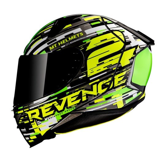 Helma na motorku MT Revenge 2 Baye zeleno/žlutá fluo