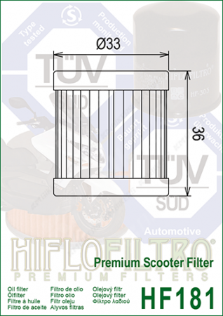 Olejový filtr HIFLOFILTRO HF 181