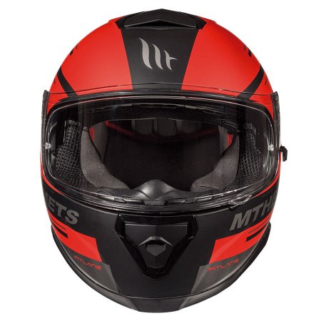 Helma na motorku MT Thunder 3 Pitlane červená/černá matná