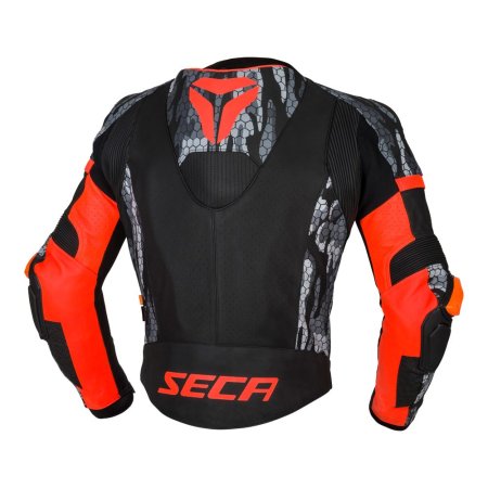 Bunda na motorku SECA SRS II černá/fluo červená