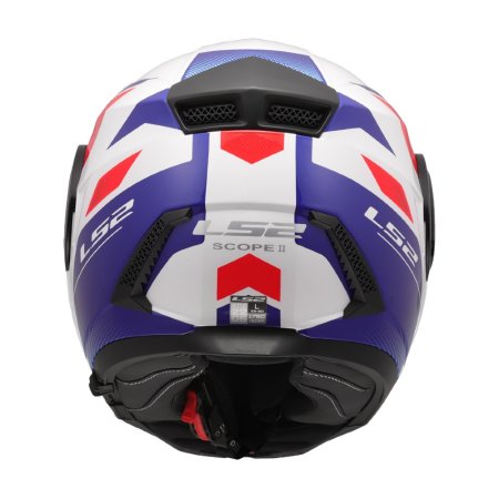 Vyklápěcí přilba na motorku LS2 FF902 Scope II Duria bílá/modrá/červená