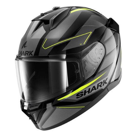 Integrální helma na motorku SHARK D-Skwal 3 Sizler černá/šedá/žlutá fluo