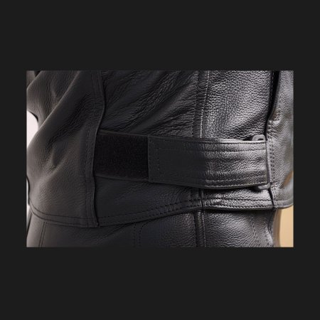 Kožená bunda na motorku L&J SILVERLINE pánská černá - Velikost oblečení: 5XL