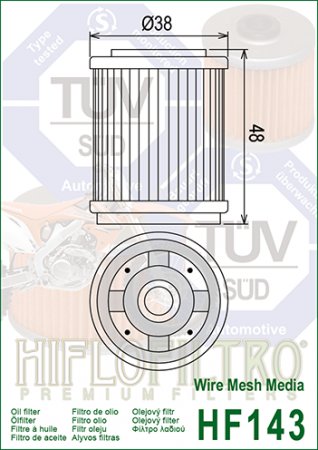 Olejový filter HIFLOFILTRO HF 143