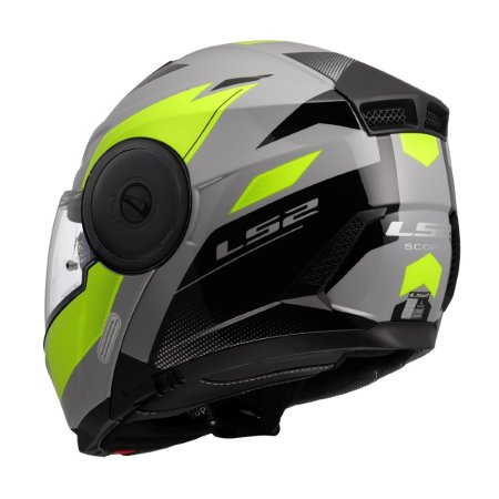 Vyklápěcí přilba na motorku LS2 FF902 Scope II Duria šedá/žlutá fluo