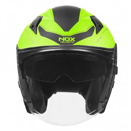 Otvorená helma na motocykel NOX N128 Spirit žltá fluo