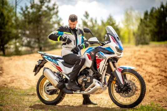 Moto bunda SECA Compass černo/šedo/modrá