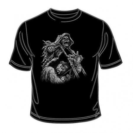 Motorkárske tričko Motorcycle Reaper čierne