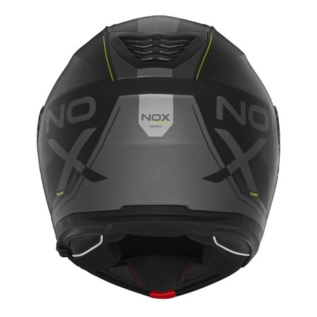 Vyklápěcí přilba na motorku NOX N968 Tomak černá matná/žlutá fluo