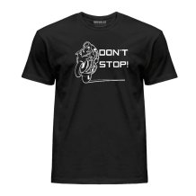 Motorkárske tričko Don't Stop čierne