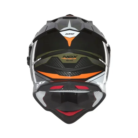 Enduro helma na motorku NOX N312 Track khaki/oranžová