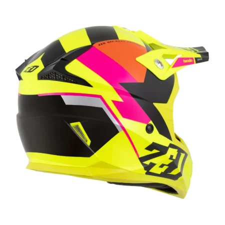 Motokrosová helma ZED X1.9 Tendo žlutá fluo/růžová/oranžová/černá