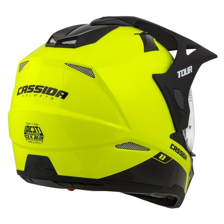 Enduro helma CASSIDA Tour 1.1 Dual černo/fluo žlutá