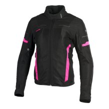 Dámská bunda na motorku SECA Orkan II Lady černo/růžová