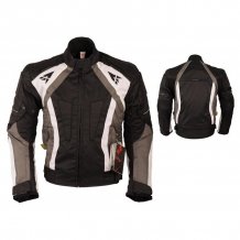 Textilná bunda na motocykl  L&J STREET čierno/šedá