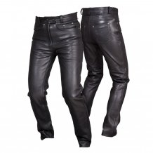 Dámské kožené kalhoty L&J JEANS černé