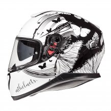 Dámská helma na motorku MT Thunder 3 Vlinder bílá/černá