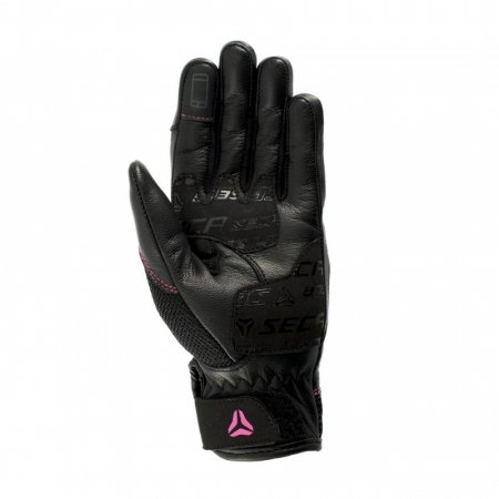 Dámské moto rukavice SECA Axis Mesh Lady černo/růžové