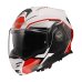 Překlápěcí přilba na motorku LS2 FF901 Advant X Metryk bílá/červená/černá