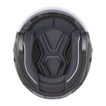 Otevřená přilba na motorku CASSIDA Reflex 2.0 Safety černá matná/červená/šedá/reflexní stříbrná