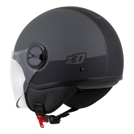 Otevřená helma na motorku ZED C35 šedá matná/černá