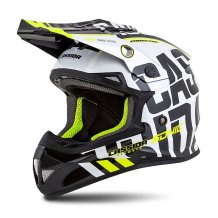 Motokrosová prilba CASSIDA Cross Cup Sonic čierno/bialo/fluo žltá
