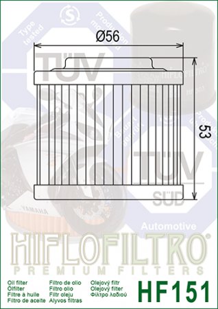 Olejový filter HIFLOFILTRO HF 151