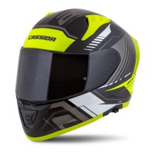 Integrální přilba na motorku CASSIDA Aero Drome černá/žlutá fluo/bílá/šedá