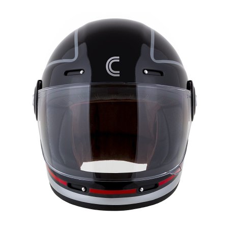 Integrálna prilba CASSIDA Fibre Jawa Sport čierna/strieborna/červená