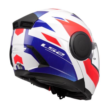 Vyklápěcí přilba na motorku LS2 FF902 Scope II Duria bílá/modrá/červená