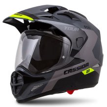 Enduro helma CASSIDA Tour 1.1 Spectre čierno/sivo/žltá fluo