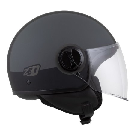 Otevřená helma na motorku ZED C35 šedá matná/černá
