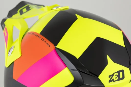 Motokrosová helma ZED X1.9 Tendo žlutá fluo/růžová/oranžová/černá