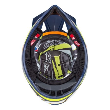 Motokrosová prilba CASSIDA Cross Pro 2 Contra modro/oranžovo/fluo žltá