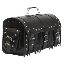 Kožený kufr na chopper BIG s třásněmi 35 l