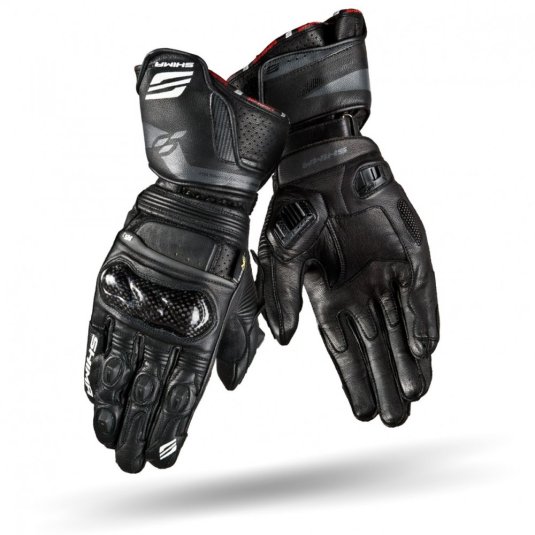 Kožené moto rukavice SHIMA RS-1 pánské, černé