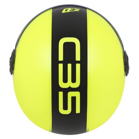 Otevřená helma na motorku ZED C35 žlutá fluo/černá