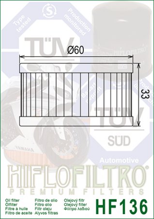 Olejový filtr HIFLOFILTRO HF 136