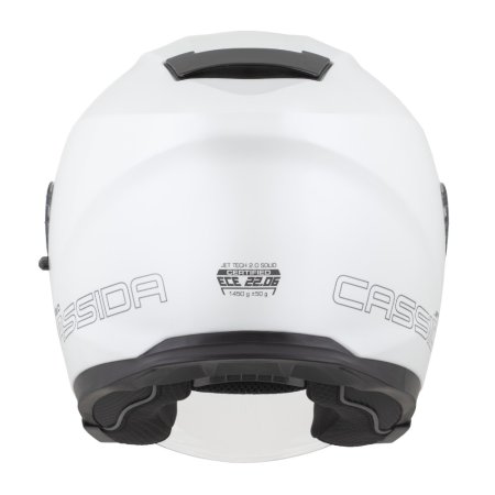 Otevřená prilba na motorku CASSIDA Jet Tech 2.0 Solid bílo/černo/šedá