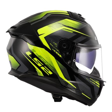 Integrální přilba na motorku LS2 FF808 Stream II Fury černá/žlutá fluo