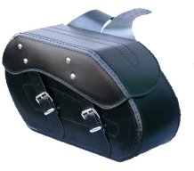 Kožené boční brašny CHOPPER nezdobené