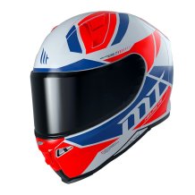 Prilba na motocykel MT Revenge 2 Scalpel modro/bielo/červená