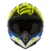 Motokrosová helma ZED X1.9 Targa žlutá fluo/modrá/černá/bílá